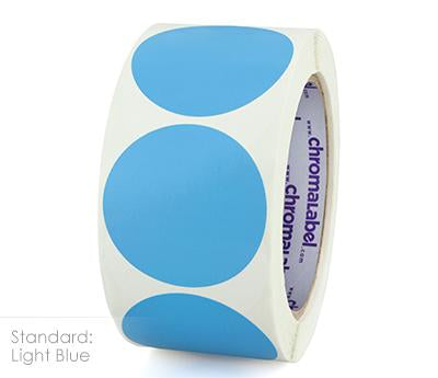 2" Removable Color-Code Round Dot Inventory Labels: 500/Roll