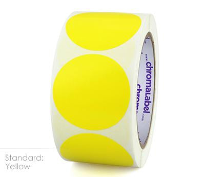2" Removable Color-Code Round Dot Inventory Labels: 500/Roll