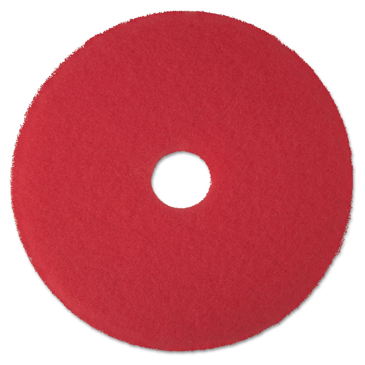 3M Low-Speed Buffer Floor Pads 5100, 17" Diameter, Red, 5/Carton