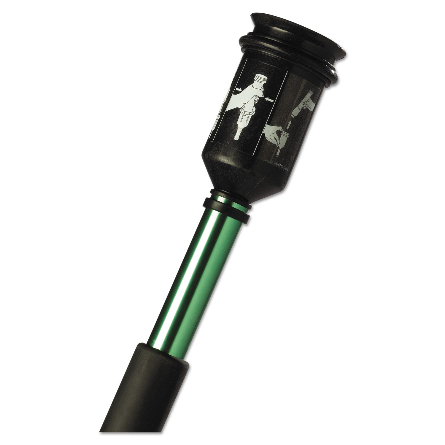 3M Easy Scrub Flat Mop Tool, 16 x 5 Head, 38" to 59.5" Green Aluminum Handle