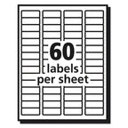 Avery Matte Clear Easy Peel Mailing Labels w/ Sure Feed Technology, Laser Printers, 0.66 x 1.75, Clear, 60/Sheet, 10 Sheets/Pack