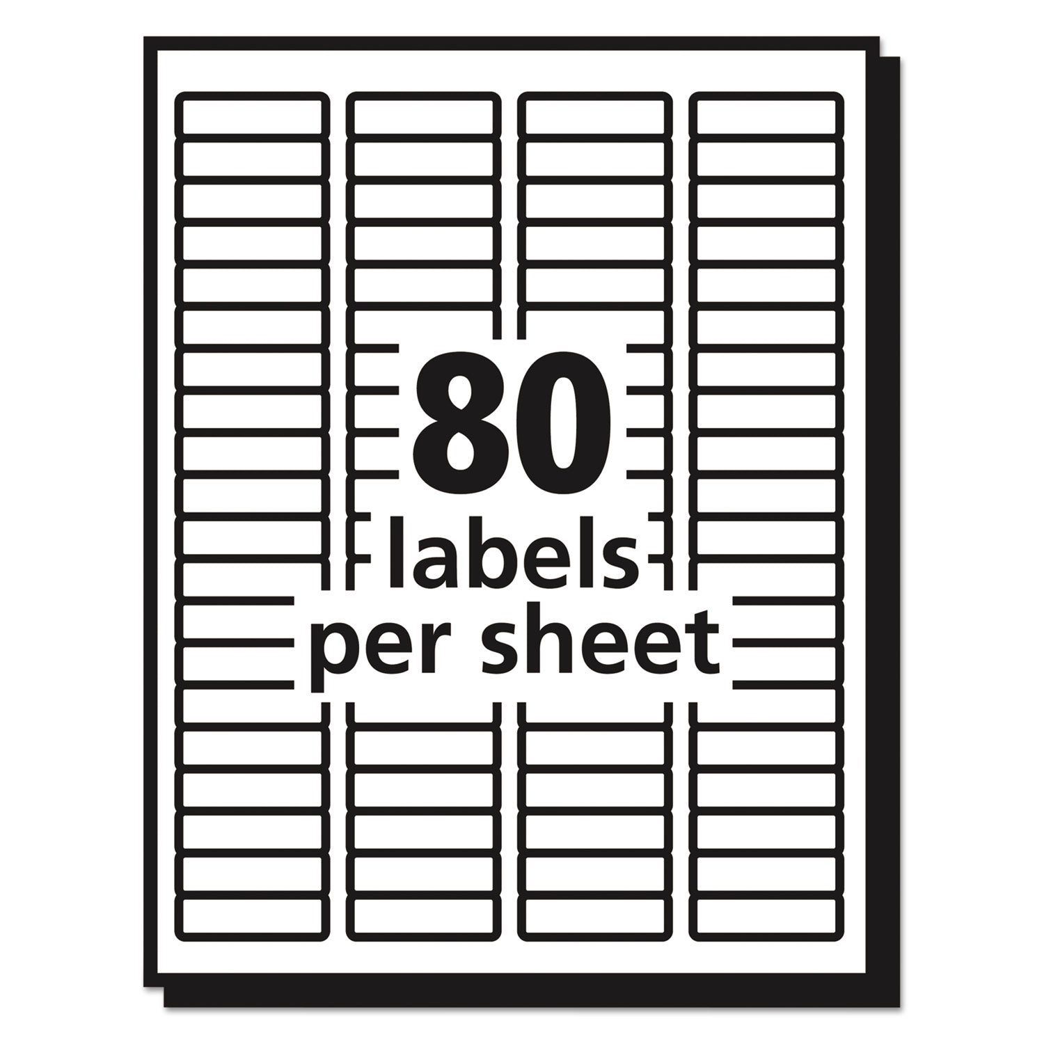 Avery Matte Clear Easy Peel Mailing Labels w/ Sure Feed Technology, Laser Printers, 0.5 x 1.75, Clear, 80/Sheet, 10 Sheets/Pack