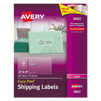 Avery Matte Clear Easy Peel Mailing Labels w/ Sure Feed Technology, Laser Printers, 2 x 4, Clear, 10/Sheet, 50 Sheets/Box