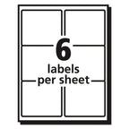 Avery Matte Clear Easy Peel Mailing Labels w/ Sure Feed Technology, Laser Printers, 3.33 x 4, Clear, 6/Sheet, 50 Sheets/Box