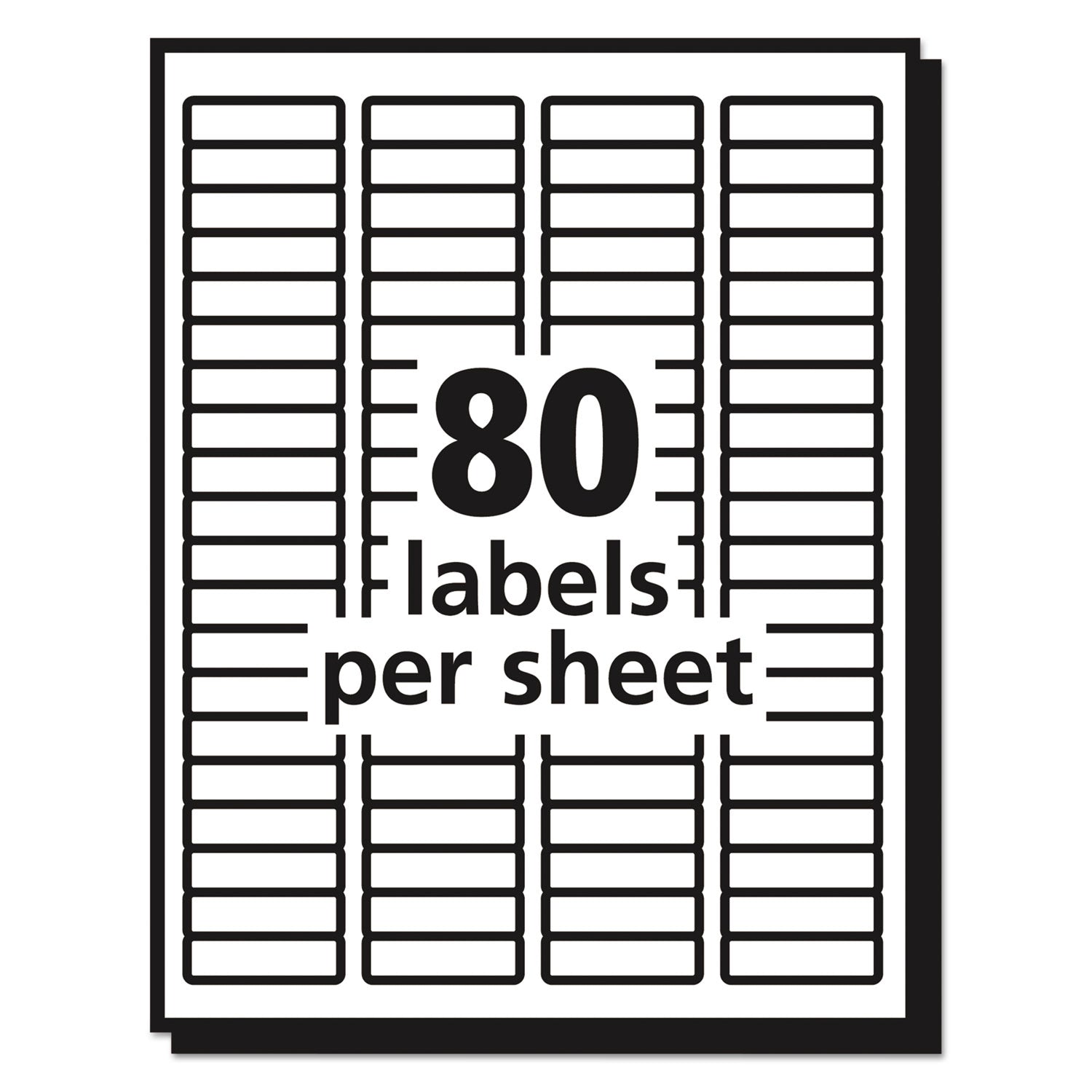 Avery Matte Clear Shipping Labels, Inkjet Printers, 8.5 x 11, Clear, 25/Pack