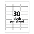 Avery Matte Clear Easy Peel Mailing Labels w/ Sure Feed Technology, Inkjet Printers, 1 x 2.63, Clear, 30/Sheet, 10 Sheets/Pack