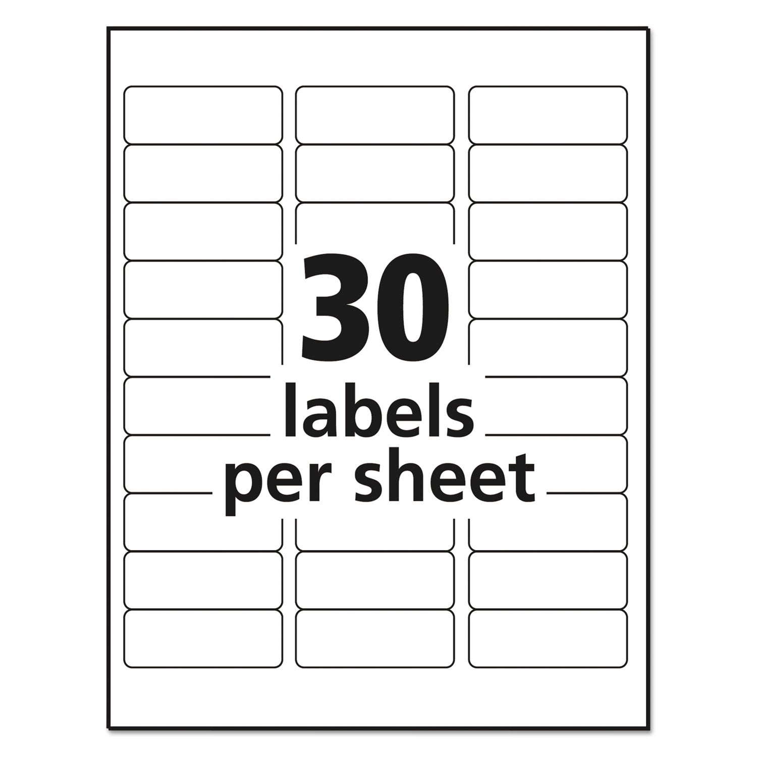 Avery Matte Clear Easy Peel Mailing Labels w/ Sure Feed Technology, Inkjet Printers, 1 x 2.63, Clear, 30/Sheet, 10 Sheets/Pack