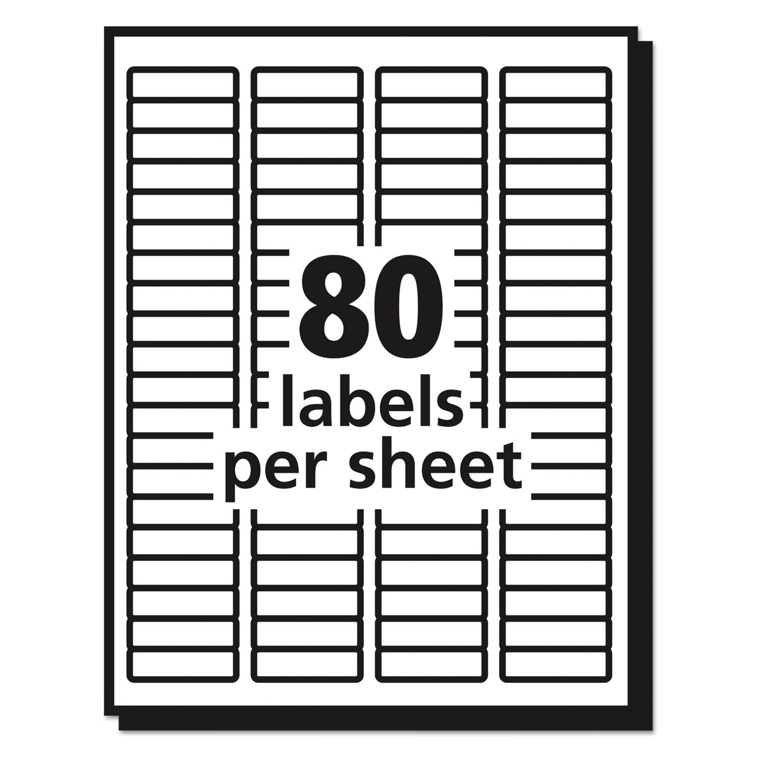 Avery Matte Clear Easy Peel Mailing Labels w/ Sure Feed Technology, Laser Printers, 0.5 x 1.75, Clear, 80/Sheet, 25 Sheets/Box