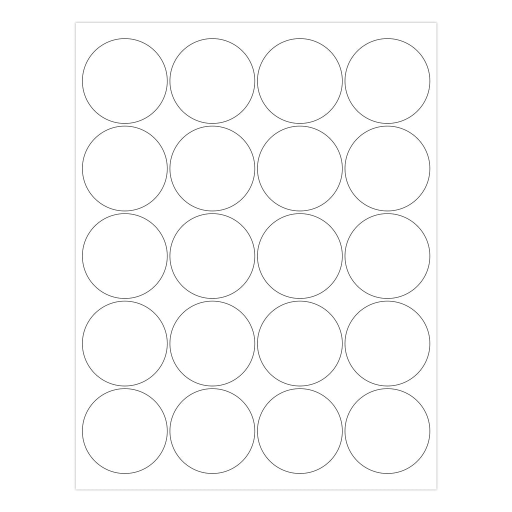 2" Printable Round Labels: 500/Pack