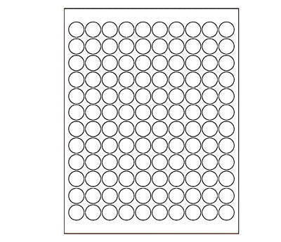 3/4" Printable Round Labels, Assorted Fluorescent Colors: 2,700/Pack