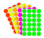 3/4" Removable Round Color-Code Sheeted Dot Pack (Fluorescent): 1,200/Pack