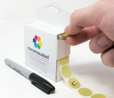 3/4" Permanent Round Color-Code Dot Kit (Metallic): 3,000/Kit