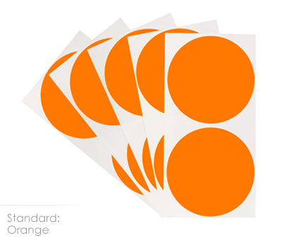3" Permanent Round, Color-Code Dots: 100/Pack