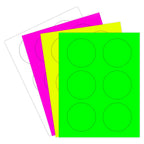 3" Printable Fluorescent Round Labels: 300/Pack