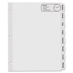 Avery Big Tab Printable Large White Label Tab Dividers, 8-Tab, 11 x 8.5, White, 20 Sets