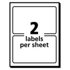 Avery Printable Adhesive Name Badges, 3.38 x 2.33, Blue "Hello", 100/Pack