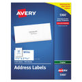 Avery Copier Mailing Labels, Copiers, 1.5 x 2.81, White, 21/Sheet, 100 Sheets/Box