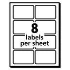 Avery EcoFriendly Adhesive Name Badge Labels, 3.38 x 2.33, White, 80/Pack