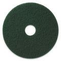 Americo Scrubbing Pads, 17" Diameter, Green, 5/Carton