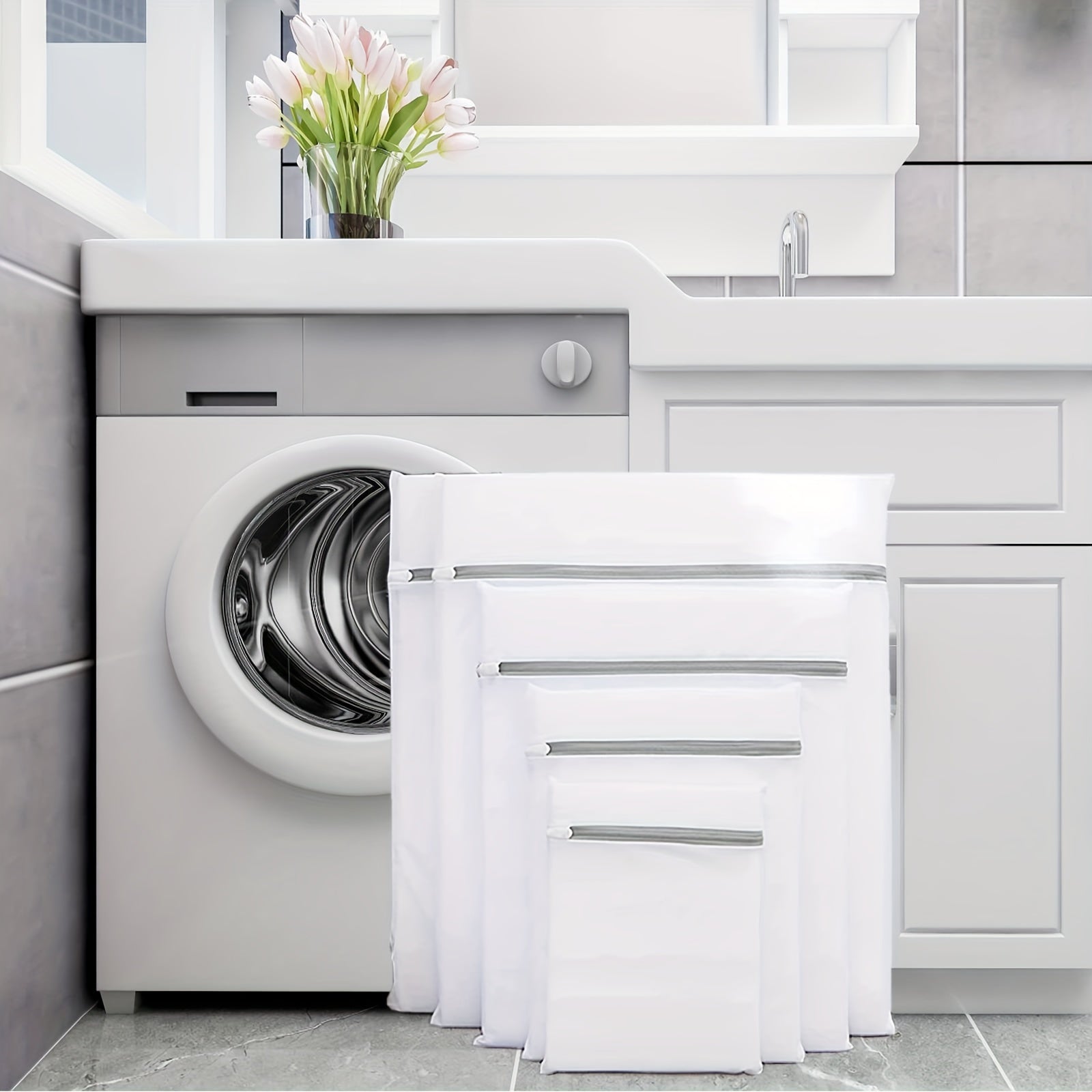 1/2/3/5pcs Delicate Laundry Bag - Protects Underwear, Bras, Socks, and Clothing in Washing Machine - Travel Storage Bag Included