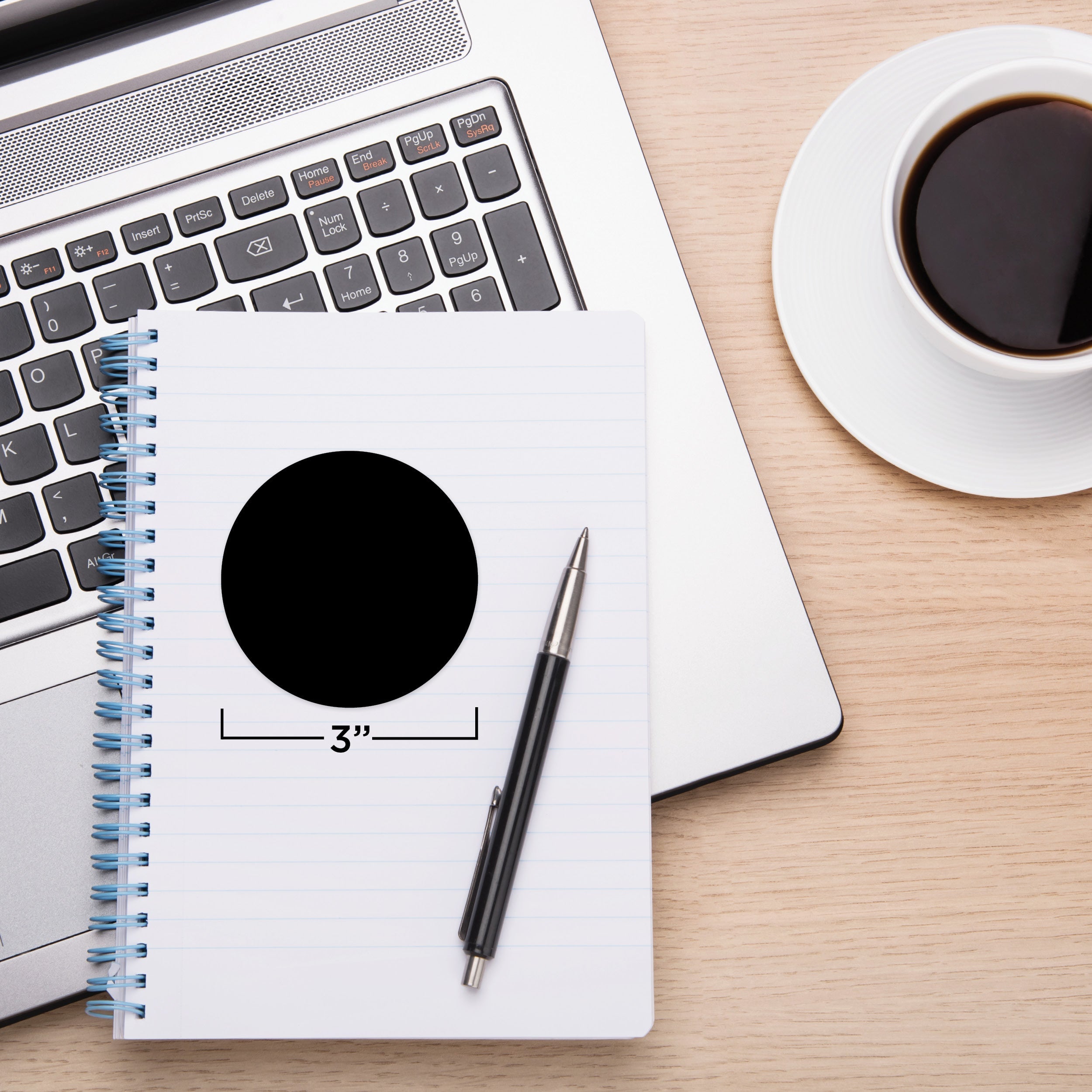 3" Permanent Round Color-Code Dot Variety Kit (Fluorescent), Inventory Labels: 3,000/Kit