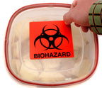 "Biohazard" Warning Labels - 4" x 4" - 250/Roll