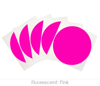 4" Removable Round, Color-Code Dots: 100/Pack