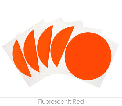 4" Permanent Round, Color-Code Dots: 100/Pack