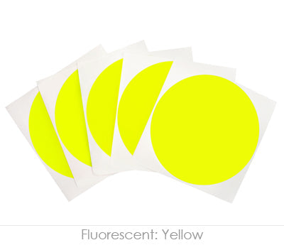 4" Removable Round, Color-Code Dots: 100/Pack