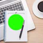 4" Permanent Round Color Coding Sheeted Dot Kit (Primary): 100/Pack