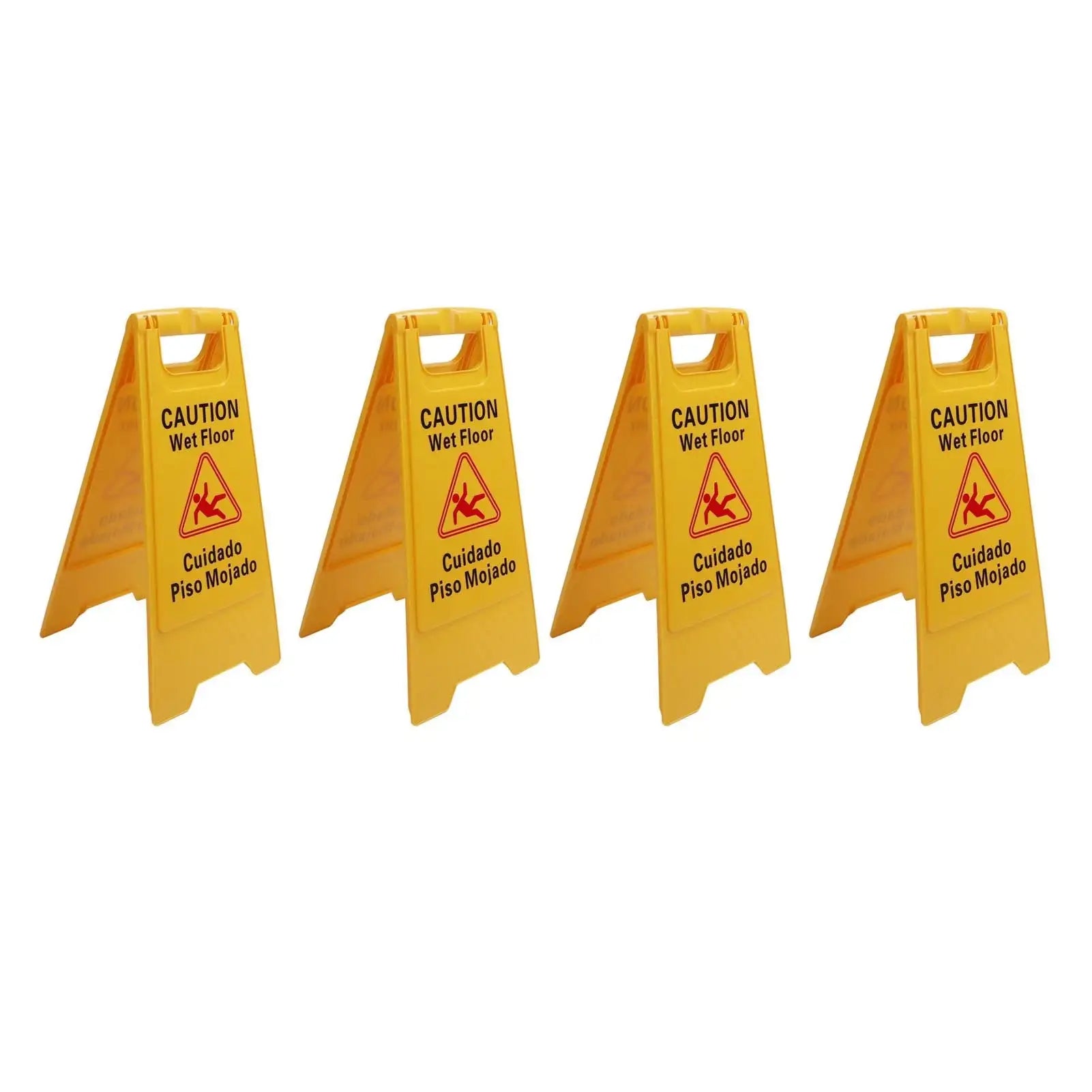 12Pcs Wet Floor Sign Foldable A Frame Caution Floor Sign Plastic 2 Sided for Indoor Outdoor