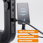 2025 NEWS Smartphone Video Rig With Light, 8000mAh Build-in Battery, Cell Phone Handheld Stabilizer With Ring Light 2500-8500k Selfie Light For Camera, Smartphone, Action Camera, Setup, Filmmaking, Makeup, Vlogging