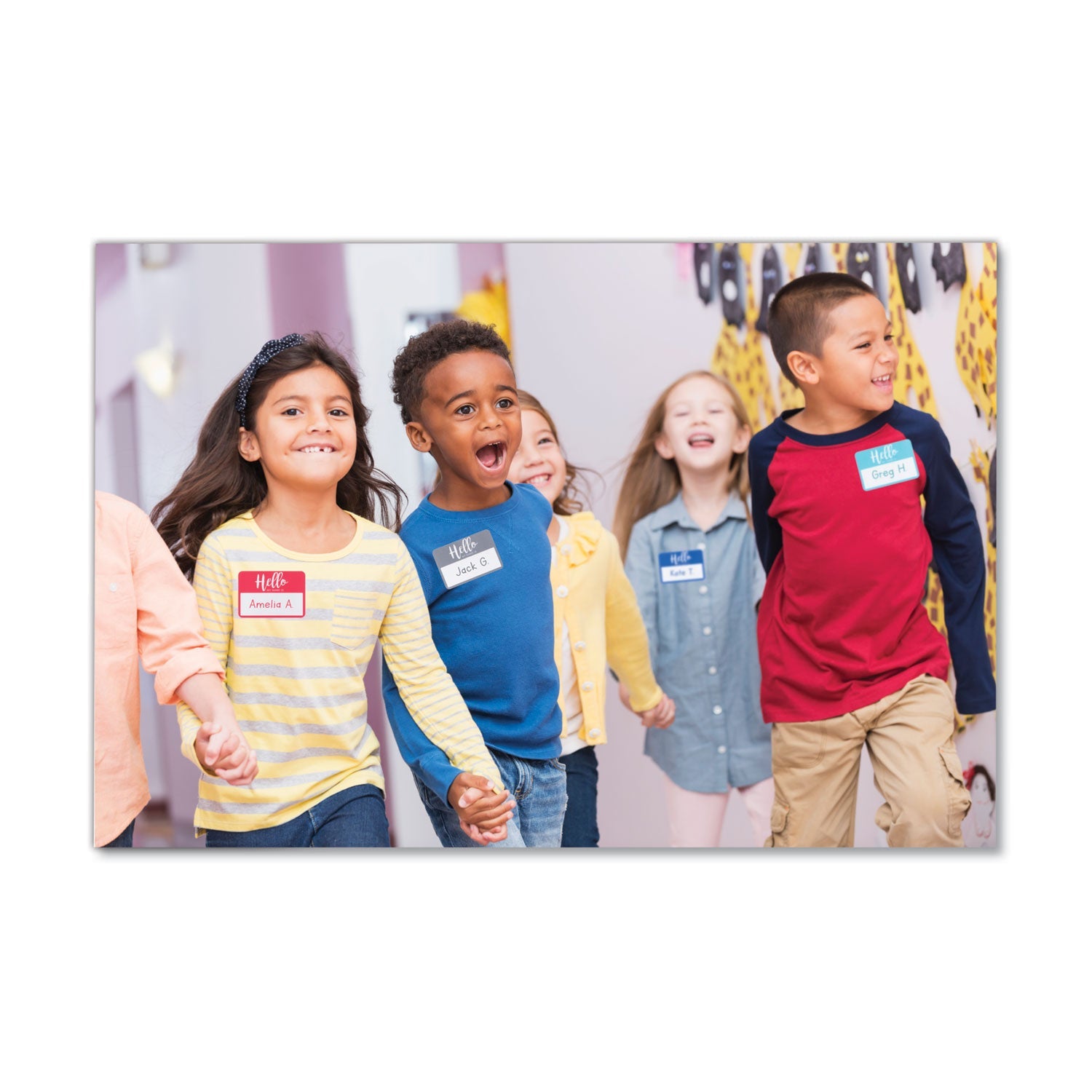 Avery Flexible Adhesive Name Badge Labels, "Hello", 3 3/8 x 2 1/3, Assorted, 120/PK