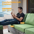 10 Piece Outdoor Patio Furniture Set with Fire Pit