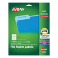 Avery Clear Permanent File Folder Labels with Sure Feed Technology, 0.66 x 3.44, Clear, 30/Sheet, 15 Sheets/Pack