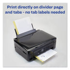 Avery Customizable Print-On Dividers, 3-Hole Punched, 5-Tab, 11 x 8.5, White, 1 Set