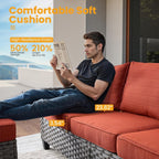 10 Piece Outdoor Patio Furniture Set with Fire Pit