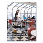 Rubbermaid Open-Side Utility Cart, Plastic, 3 Shelves, 300 lb Capacity, 40.63" x 20" x 37.81", Black