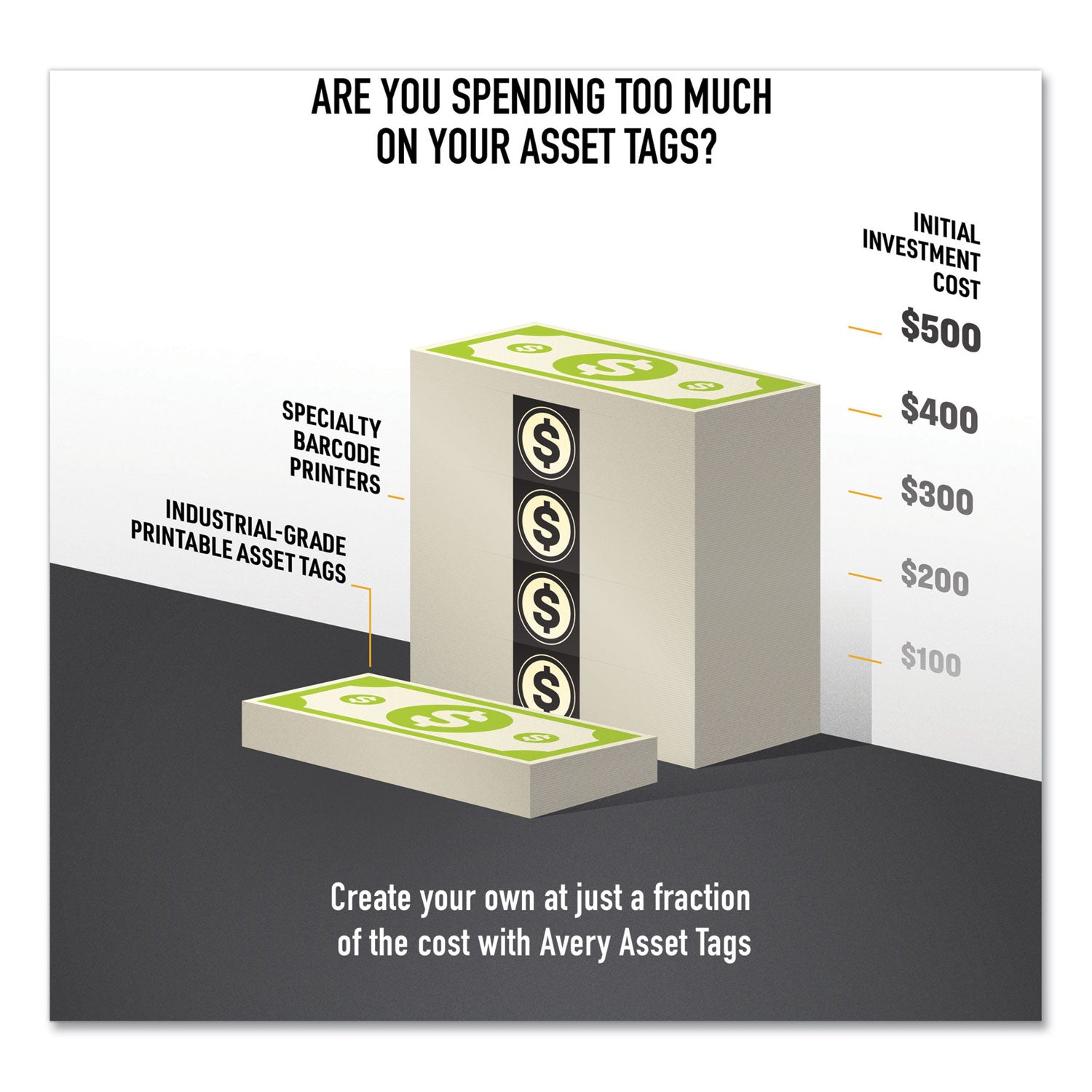 Avery PermaTrack Metallic Asset Tag Labels, Laser Printers, 0.5 x 1, Silver, 84/Sheet, 8 Sheets/Pack