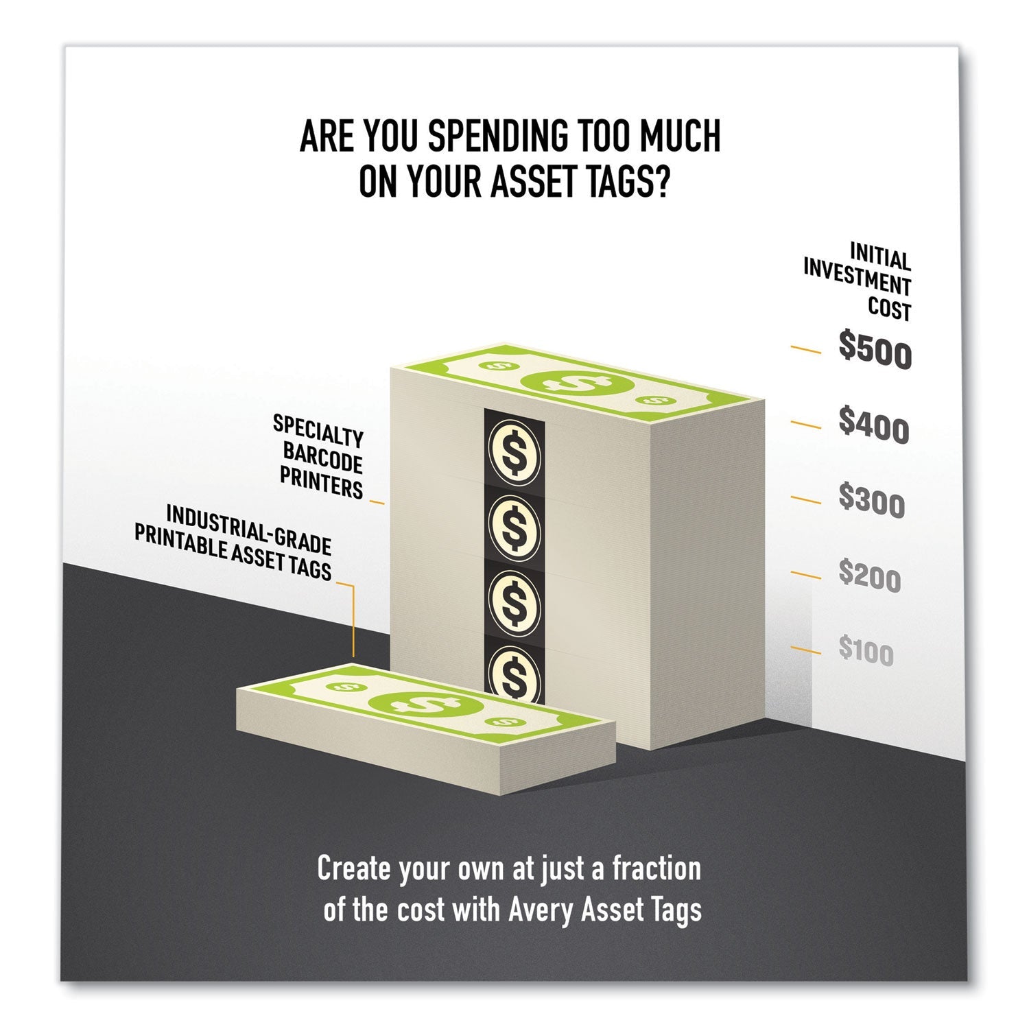 Avery PermaTrack Tamper-Evident Asset Tag Labels, Laser Printers, 0.75 x 1.5, White, 40/Sheet, 8 Sheets/Pack