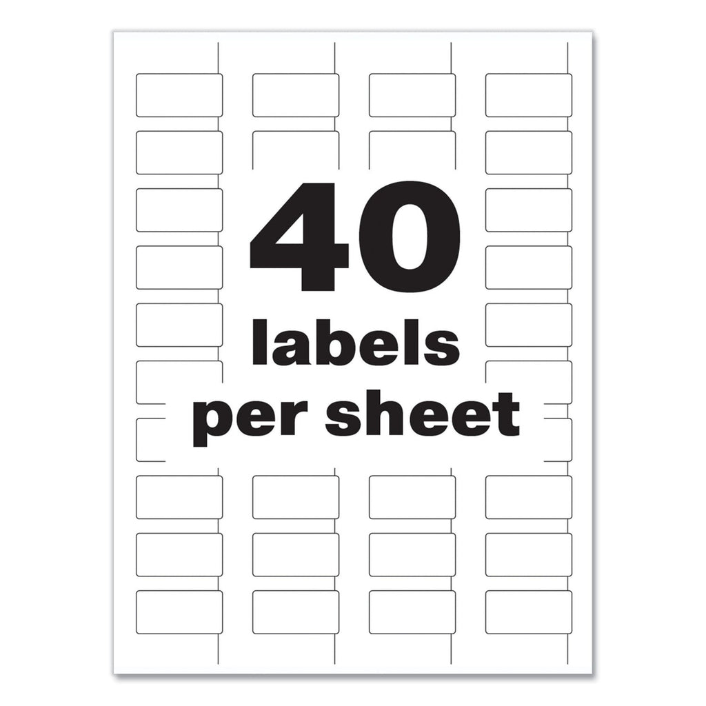 Avery PermaTrack Tamper-Evident Asset Tag Labels, Laser Printers, 0.75 x 1.5, White, 40/Sheet, 8 Sheets/Pack
