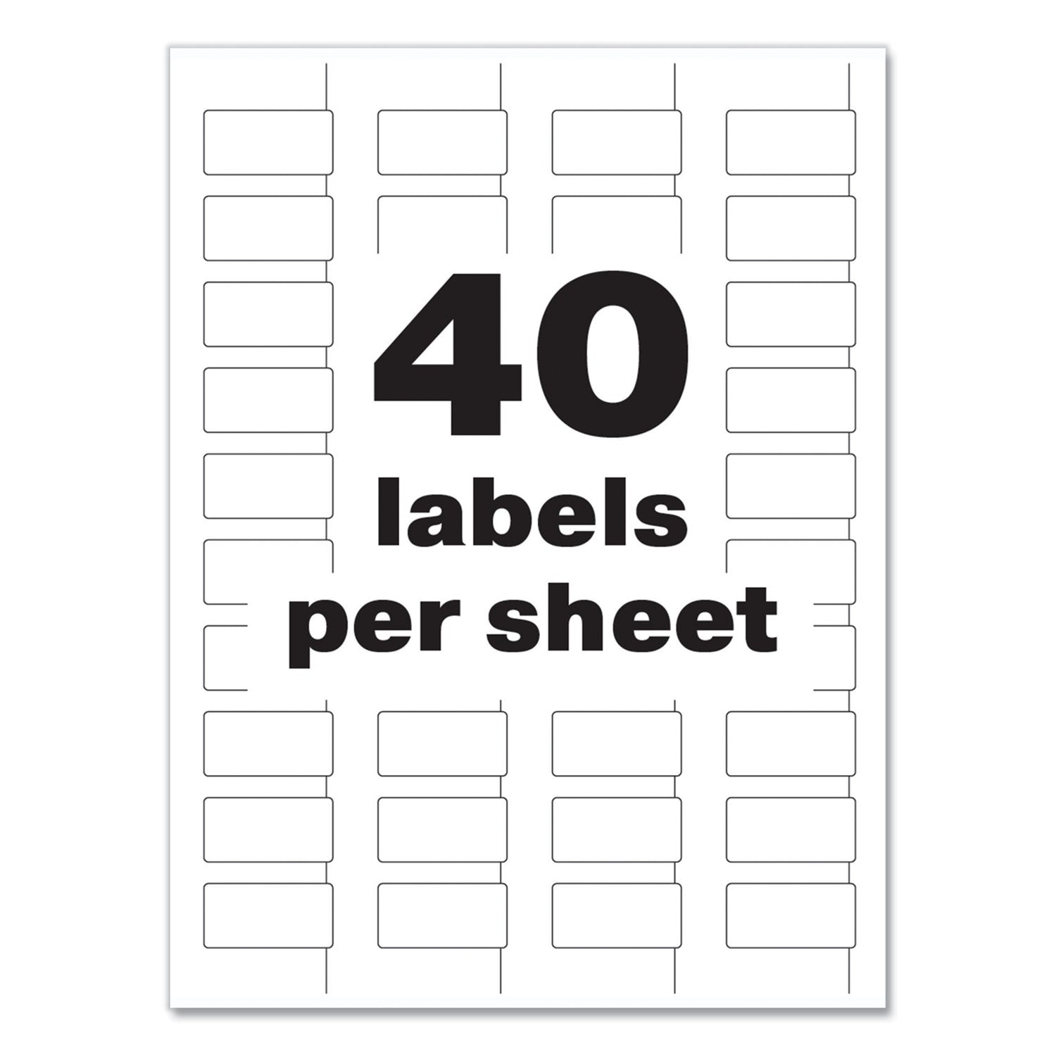 Avery PermaTrack Tamper-Evident Asset Tag Labels, Laser Printers, 0.75 x 1.5, White, 40/Sheet, 8 Sheets/Pack