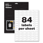 Avery PermaTrack Tamper-Evident Asset Tag Labels, Laser Printers, 0.5 x 1, White, 84/Sheet, 8 Sheets/Pack