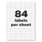 Avery PermaTrack Tamper-Evident Asset Tag Labels, Laser Printers, 0.5 x 1, White, 84/Sheet, 8 Sheets/Pack
