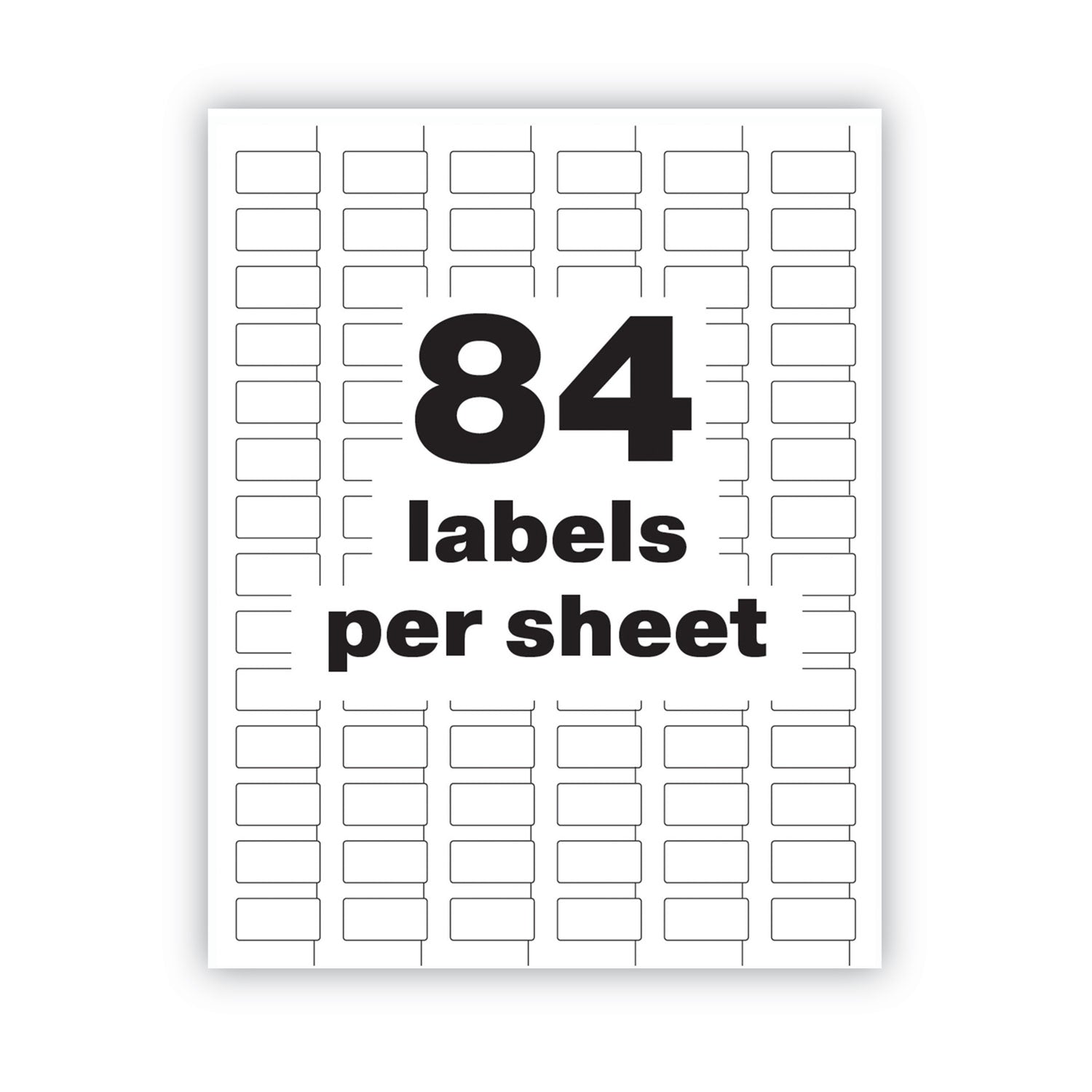 Avery PermaTrack Destructible Asset Tag Labels, Laser Printers, 0.5 x 1, White, 84/Sheet, 8 Sheets/Pack