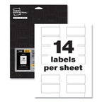 Avery PermaTrack Tamper-Evident Asset Tag Labels, Laser Printers, 1.25 x 2.75, White, 14/Sheet, 8 Sheets/Pack