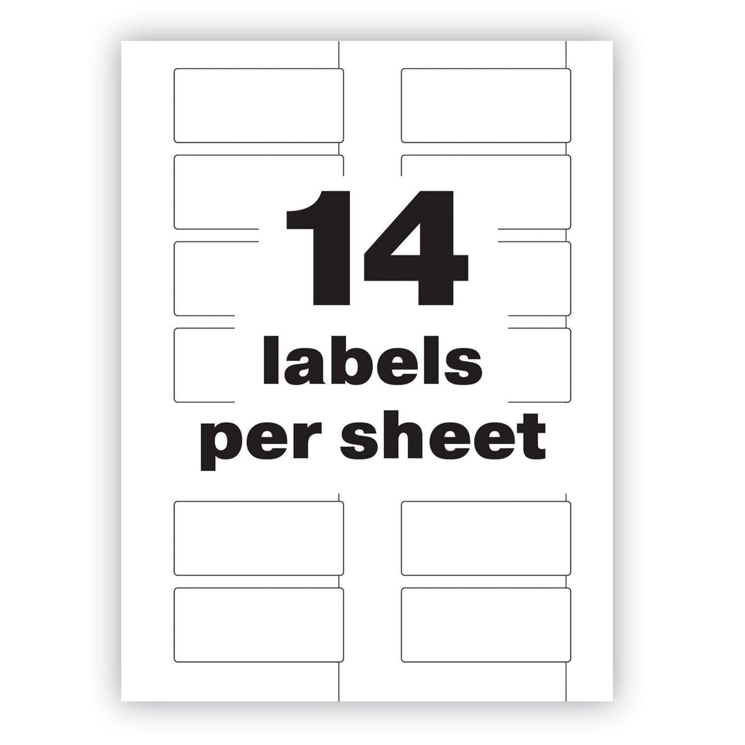 Avery PermaTrack Tamper-Evident Asset Tag Labels, Laser Printers, 1.25 x 2.75, White, 14/Sheet, 8 Sheets/Pack