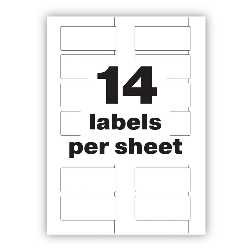 Avery PermaTrack Destructible Asset Tag Labels, Laser Printers, 1.25 x 2.75, White, 14/Sheet, 8 Sheets/Pack