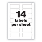 Avery PermaTrack Destructible Asset Tag Labels, Laser Printers, 1.25 x 2.75, White, 14/Sheet, 8 Sheets/Pack