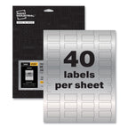 Avery PermaTrack Metallic Asset Tag Labels, Laser Printers, 0.75 x 1.5, Metallic Silver, 40/Sheet, 8 Sheets/Pack